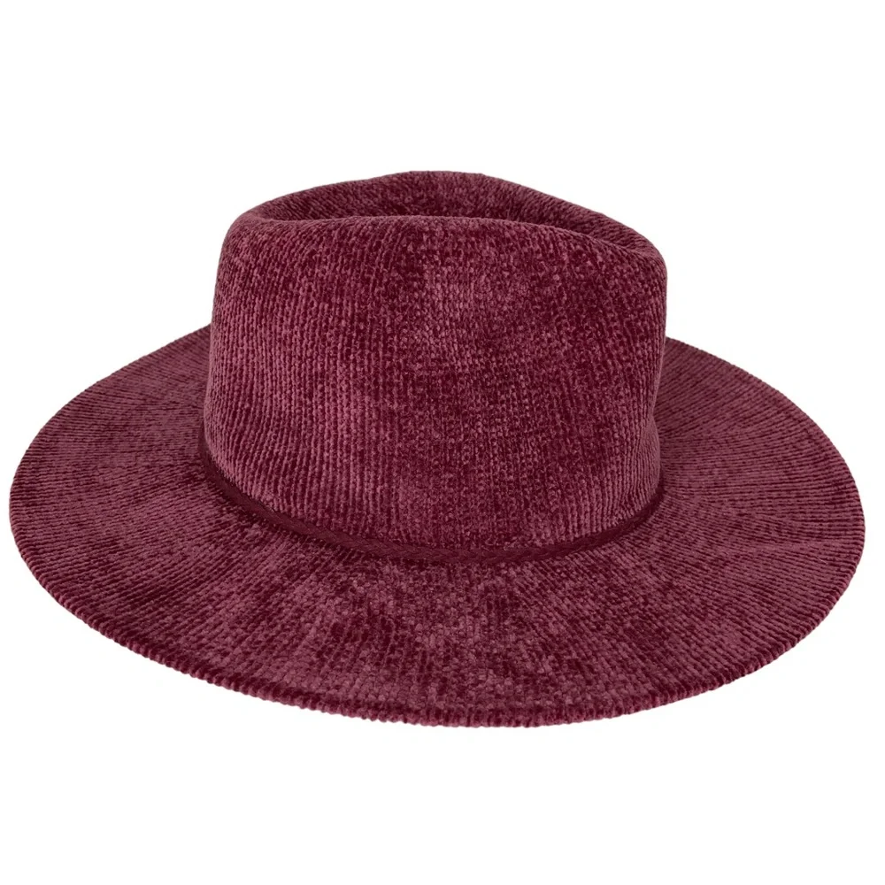 Mini Corduroy Wide Brim Pink Mauve Ladies Fall Corduroy Hat